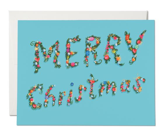 Floral Christmas Card Stationary & Gift Bags Red Cap Cards 