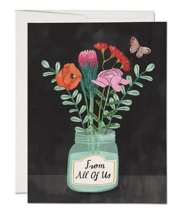 Flowers From Us Card Stationary & Gift Bags Red Cap Cards 