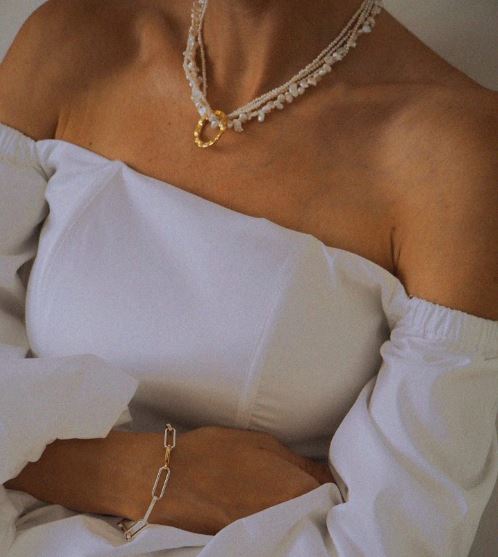 Full Moon Tangled Pearl Necklace Jewelry Hermina Athens 