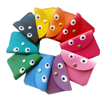 Googly Eye Mini Money Purse Mini Chill Ark Colour Design Black 