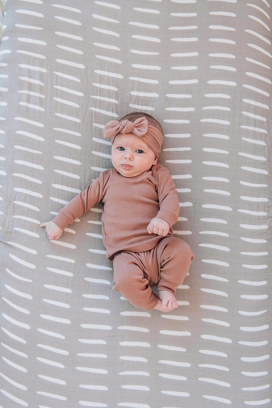 Grey Dash Crib Sheet Mebie Baby 