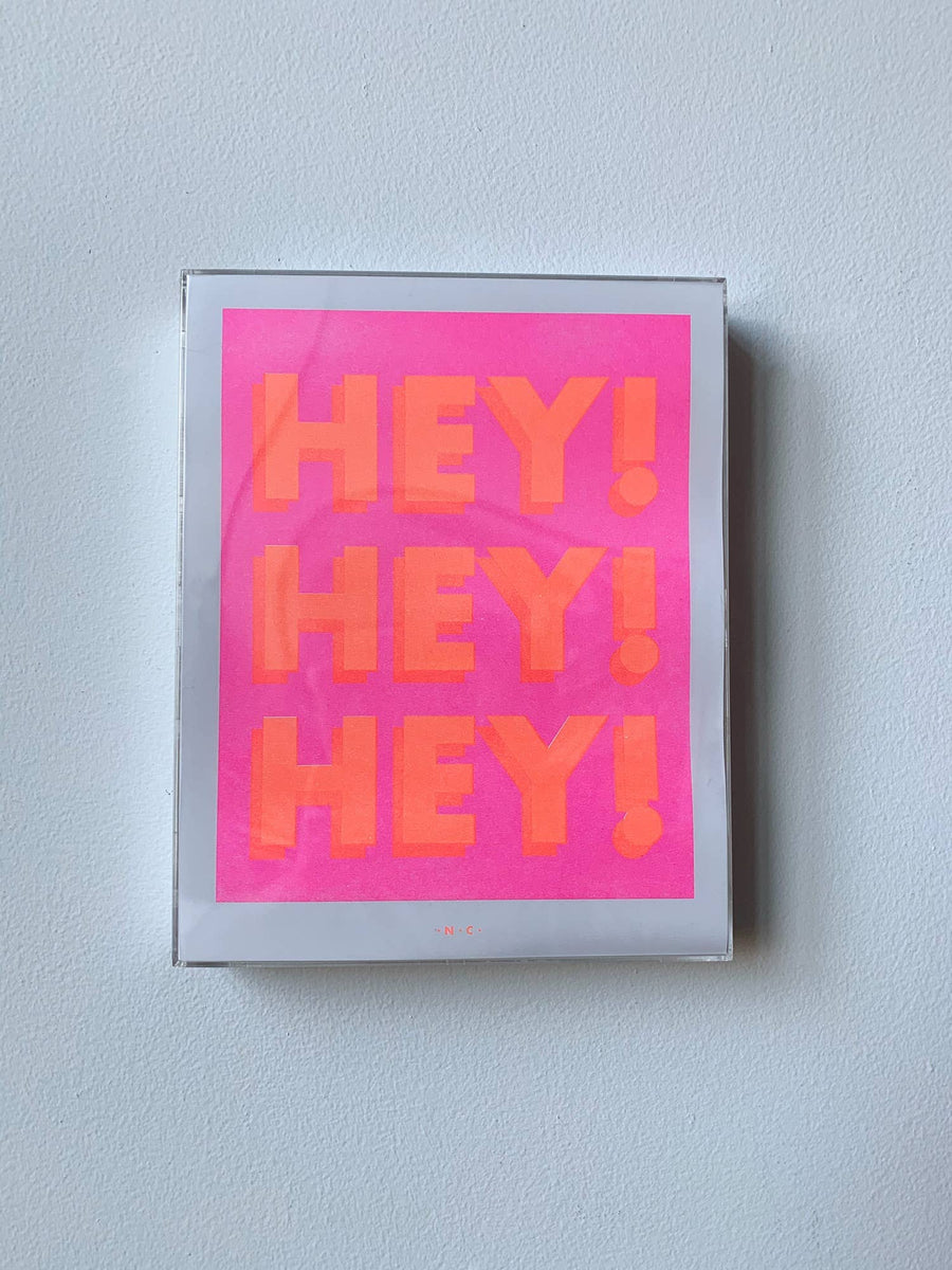 Hey! Hey! Hey! - Art Risograph Print Home Decor Next Chapter Studio 