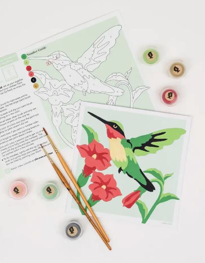Hummingbird MINI Paint-by-Number Kit Mini Chill Elle Crée (She Creates) 