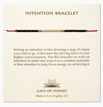 Intention Bracelet- Black & White Jewelry Cast of Stones 