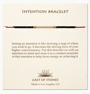 Intention Bracelet- Black & White Jewelry Cast of Stones 