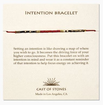 Intention Bracelet- Red Jewelry Cast of Stones 