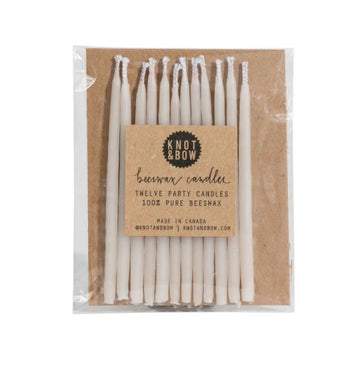 Ivory Beeswax Birthday Candles Home Decor Knot & Bow 