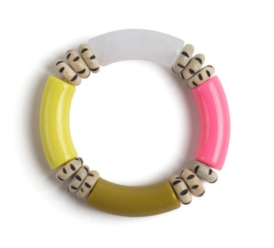 Kids Beaded Bracelets Mini Chill Luella & Stone Neon Olive 