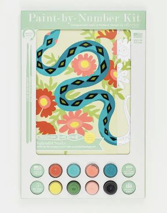 Kids Splendid Snake Paint-by-Number Kit Mini Chill Elle Crée (She Creates) 