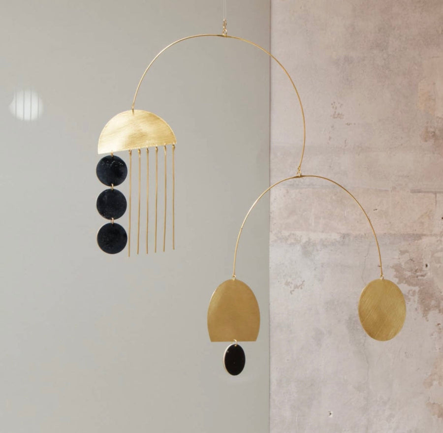 Kinetic Brass Mobile 1920 Home Decor Stéphanie Barbié Atelier Black 