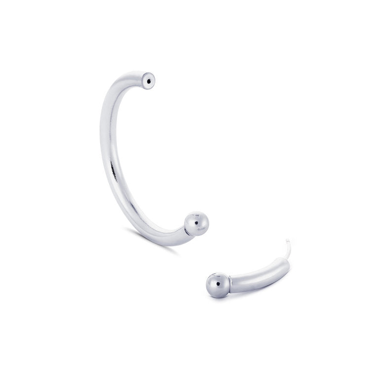 Large Barbell Hoops Jewelry Lucia Pearl 