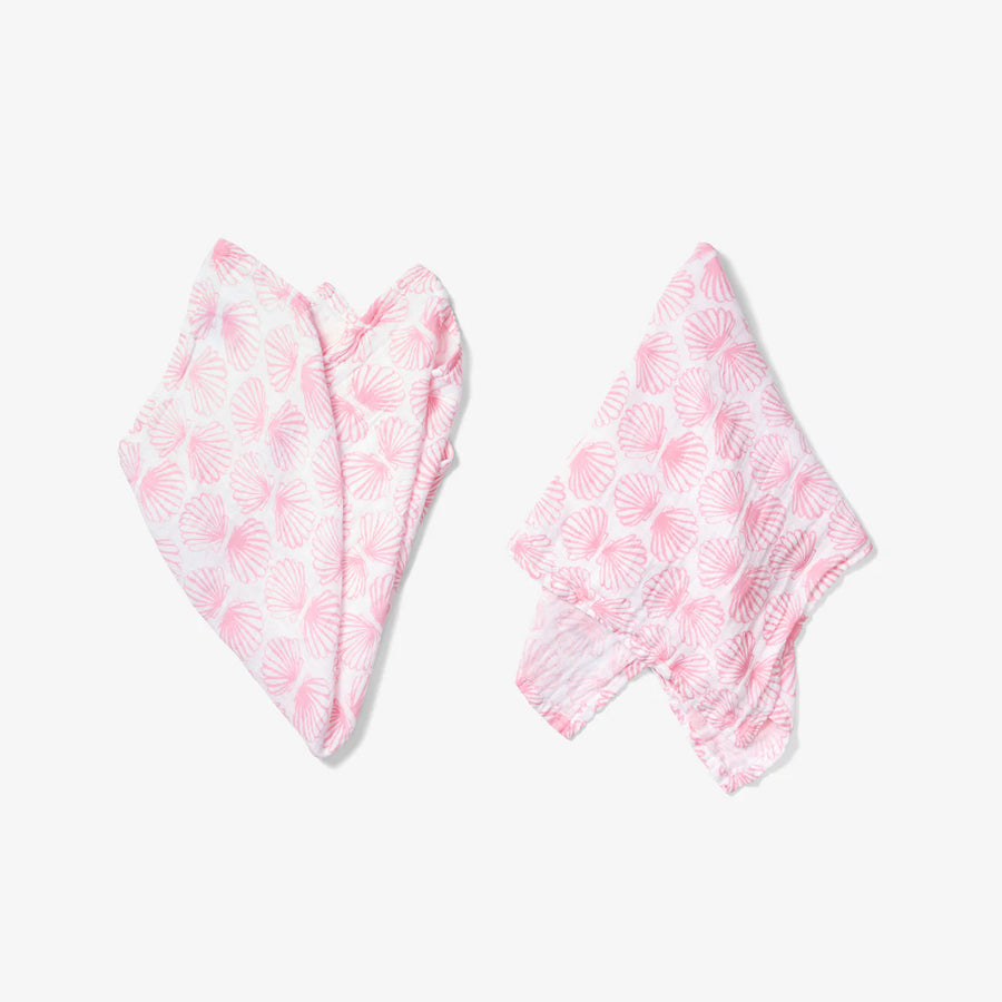 Lilac Scallop Burp Cloth Set Mini Chill Lewis 