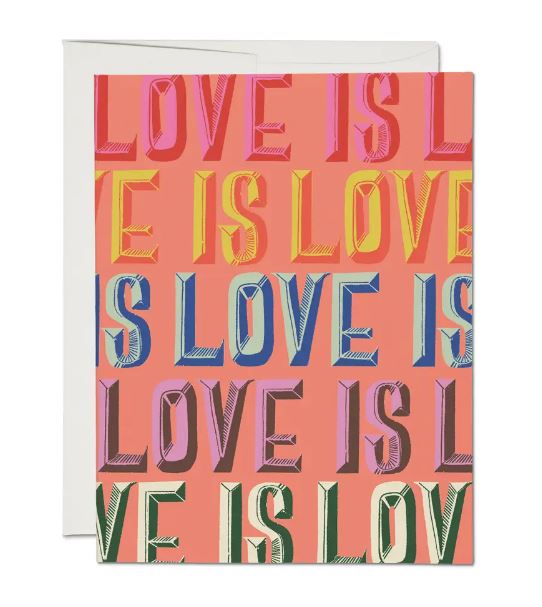 Love is Love Card Stationary & Gift Bags Red Cap Cards 