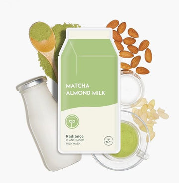 Matcha Almond Milk Radiance Plant-Based Milk Sheet Mask Skincare ESW Beauty 