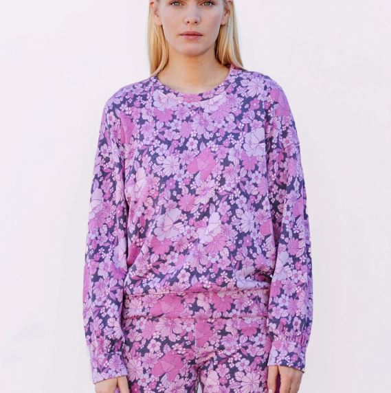 Mod Floral Sweatshirt Clothing Sundry 