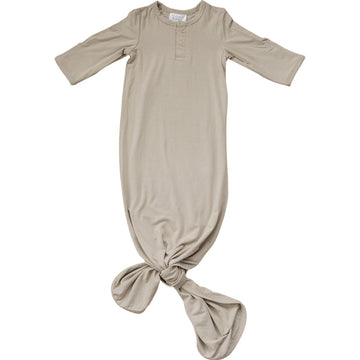 Oatmeal Bamboo Knot Gown Mebie Baby 
