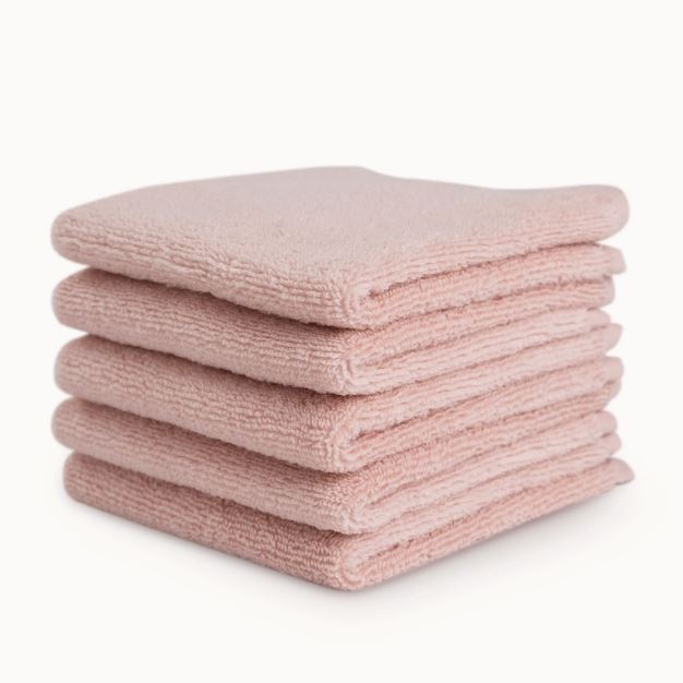 Organic Cotton Baby Washcloths Mini Chill Natemia Pink 