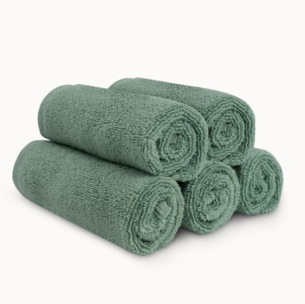 Organic Cotton Baby Washcloths Mini Chill Natemia Sage 