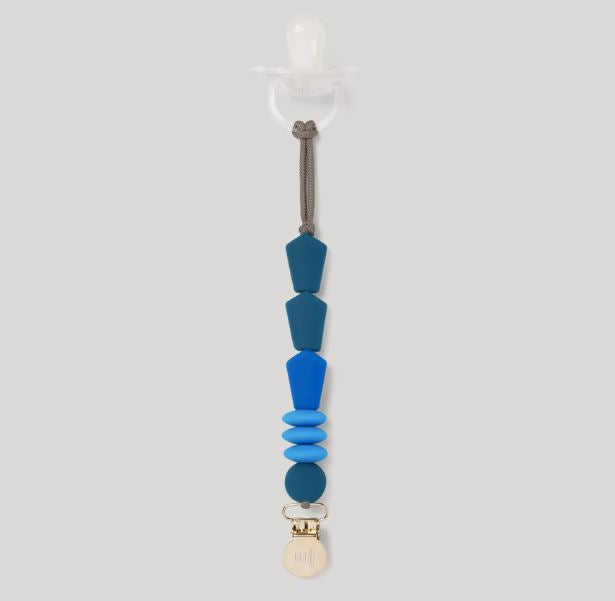 Pacifier Clips Mini Chill January Moon Blue 