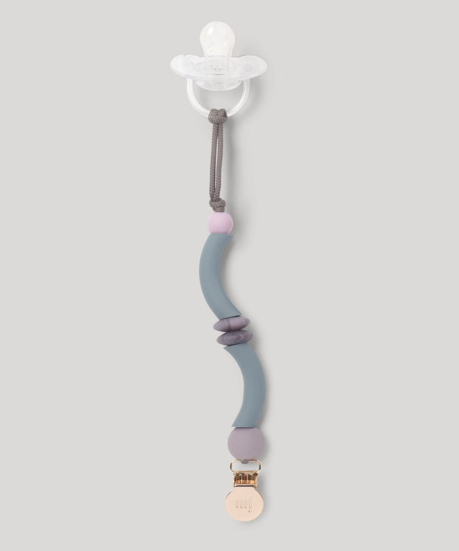 Pacifier Clips Mini Chill January Moon Pewter 