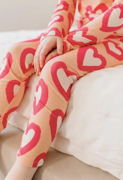 Pink Hearts Pajama Set Mini Chill Loocsy LLC 