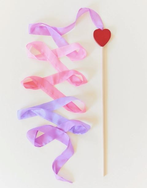 Pink & Purple Silk & Wood Streamer - Wand For Pretend Play Mini Chill Sarah’s Silks 