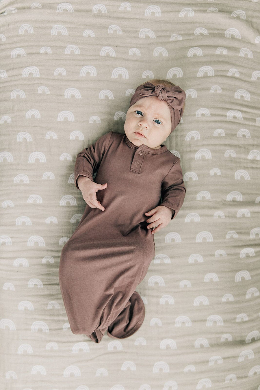 Plum Bamboo Knot Gown Mebie Baby 