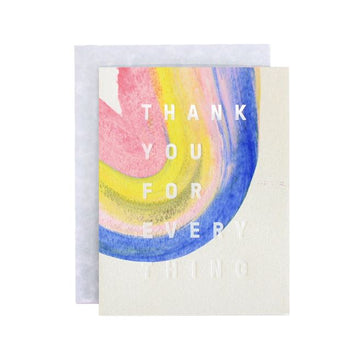 Rainbow Thank You Card Stationary & Gift Bags Moglea 