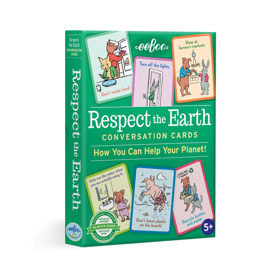 Respect The Earth Conversation Flash Cards Mini Chill eeBoo 