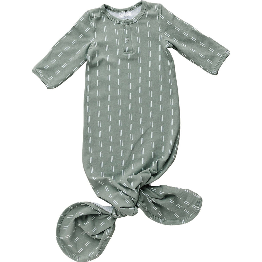 Sage Strokes Knot Gown Mebie Baby 