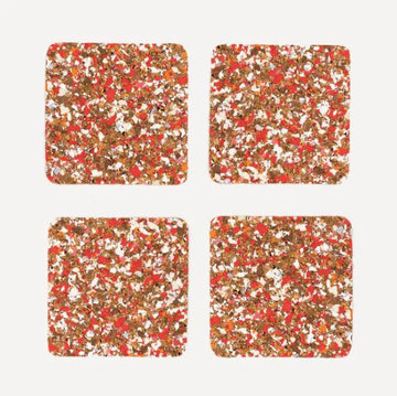 Speckled Square Coasters - Set of 4 Tabletop Yod and Co Red 