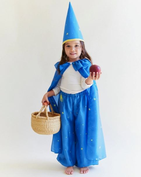 Star Wizard Hat For Dress-Up Play, Halloween Costume Mini Chill Sarah’s Silks 