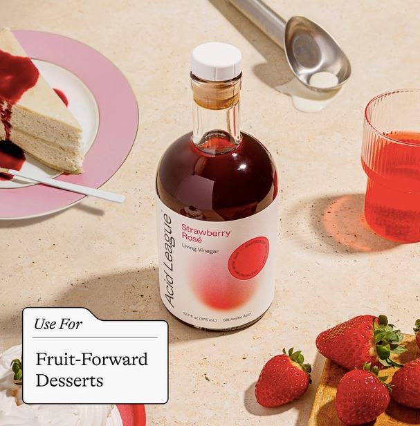 Strawberry Rosé Living Vinegar Pantry Acid League 