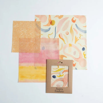 Sunset Print Beeswax Food Wrap- 3 Pack Homeware Supra Endura 