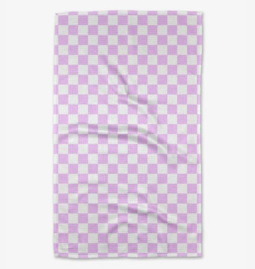 Super Absorbent Kitchen Tea Towels Tabletop Geometry Checker Love 