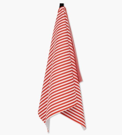 Super Absorbent Kitchen Tea Towels Tabletop Geometry Summer Stripe Red 