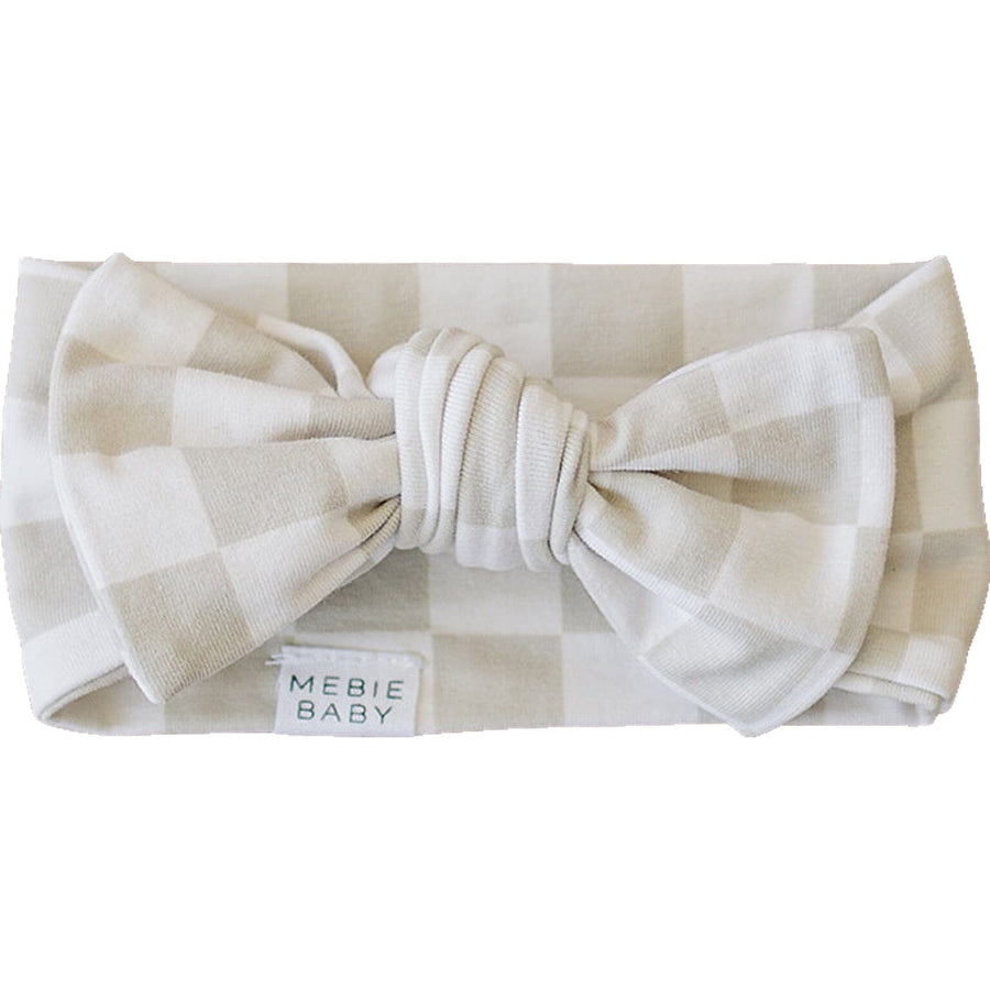 Taupe Checkered Head Wrap Mebie Baby 