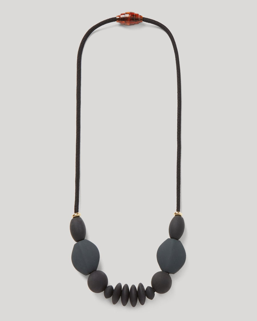 Teething Necklaces Mini Chill January Moon Charcoal Signature 