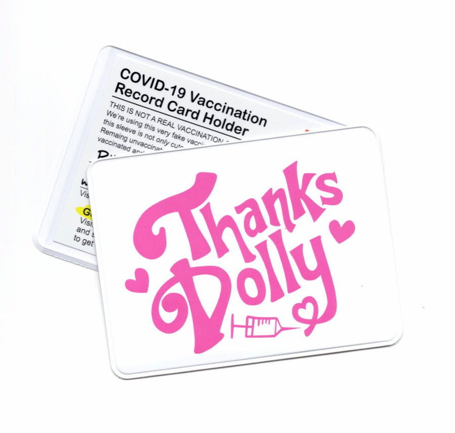 Thanks Dolly Vaccination Card Holder Accessories Rhino Parade Pink 