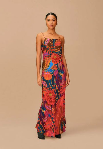 Vintage Wave Multicolor Maxi Dress Clothing Farm Rio 