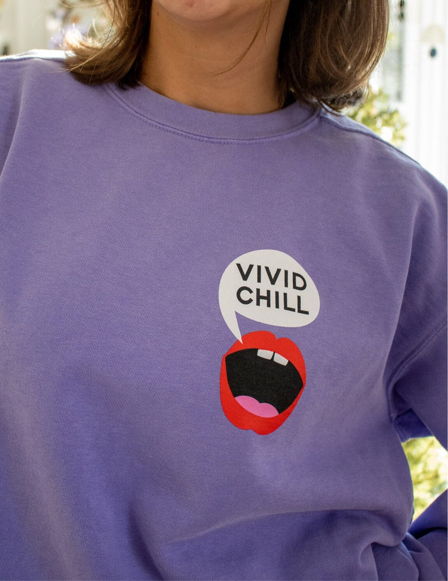 VIVID CHILL MOUTH SWEATSHIRTS Vivid Chill Purple S 