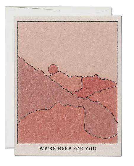 We're Here For You Mountain Card Stationary & Gift Bags Red Cap Cards 