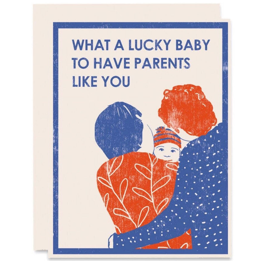 What A Lucky Baby Card Stationary & Gift Bags Heartell Press 