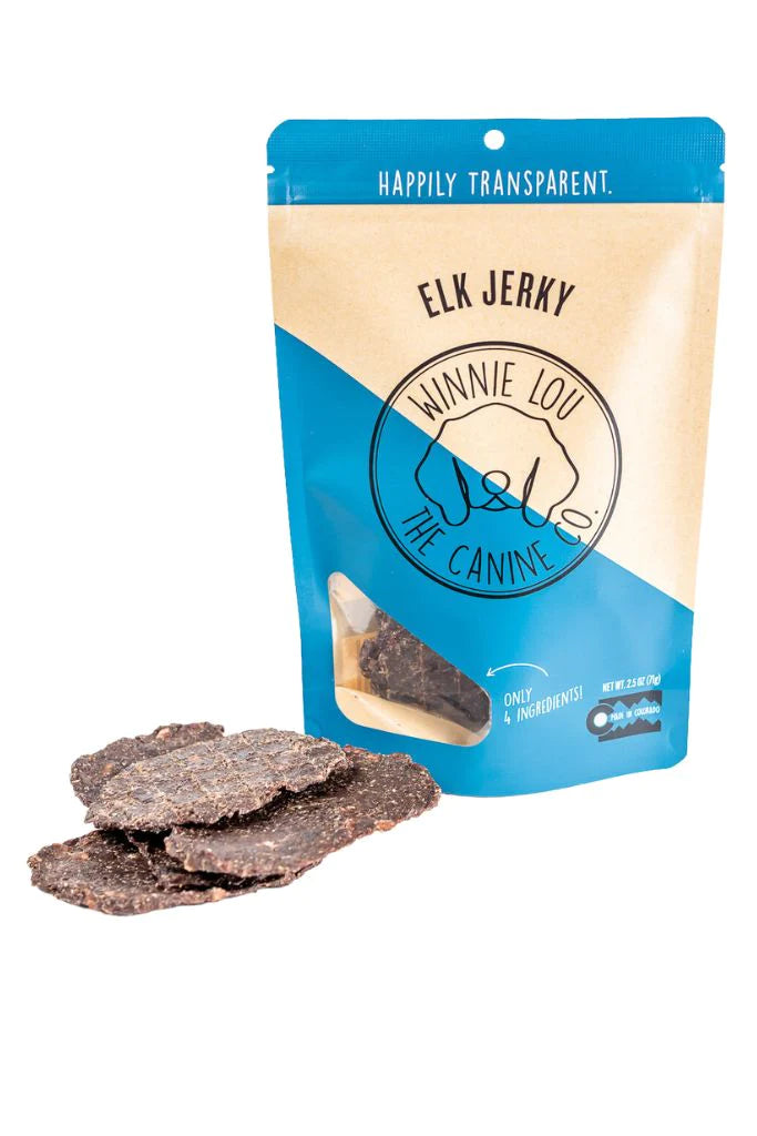 Winnie Lou Elk Jerky Dog Treats Winne Lou The Canine Co. 