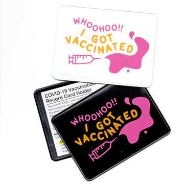 Woohoo I got vaccinated! Card Holder Accessories Rhino Parade 