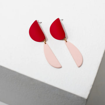 Yayoi Earrings - Red Pink Jewelry Larissa Loden 