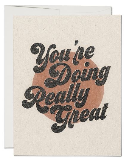 You're Doing Really Great Card Stationary & Gift Bags Red Cap Cards 